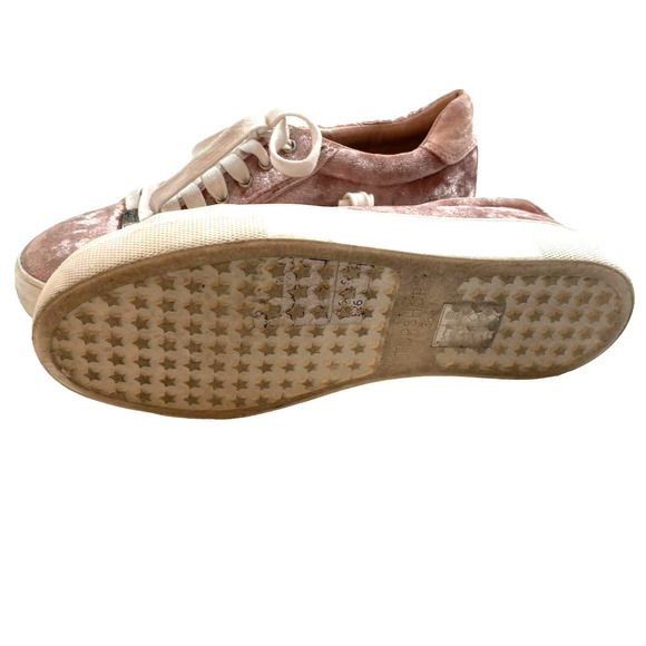 TOPSHOP WOMENS VELVET LACE UP SNEAKERS - Picture 6 of 8